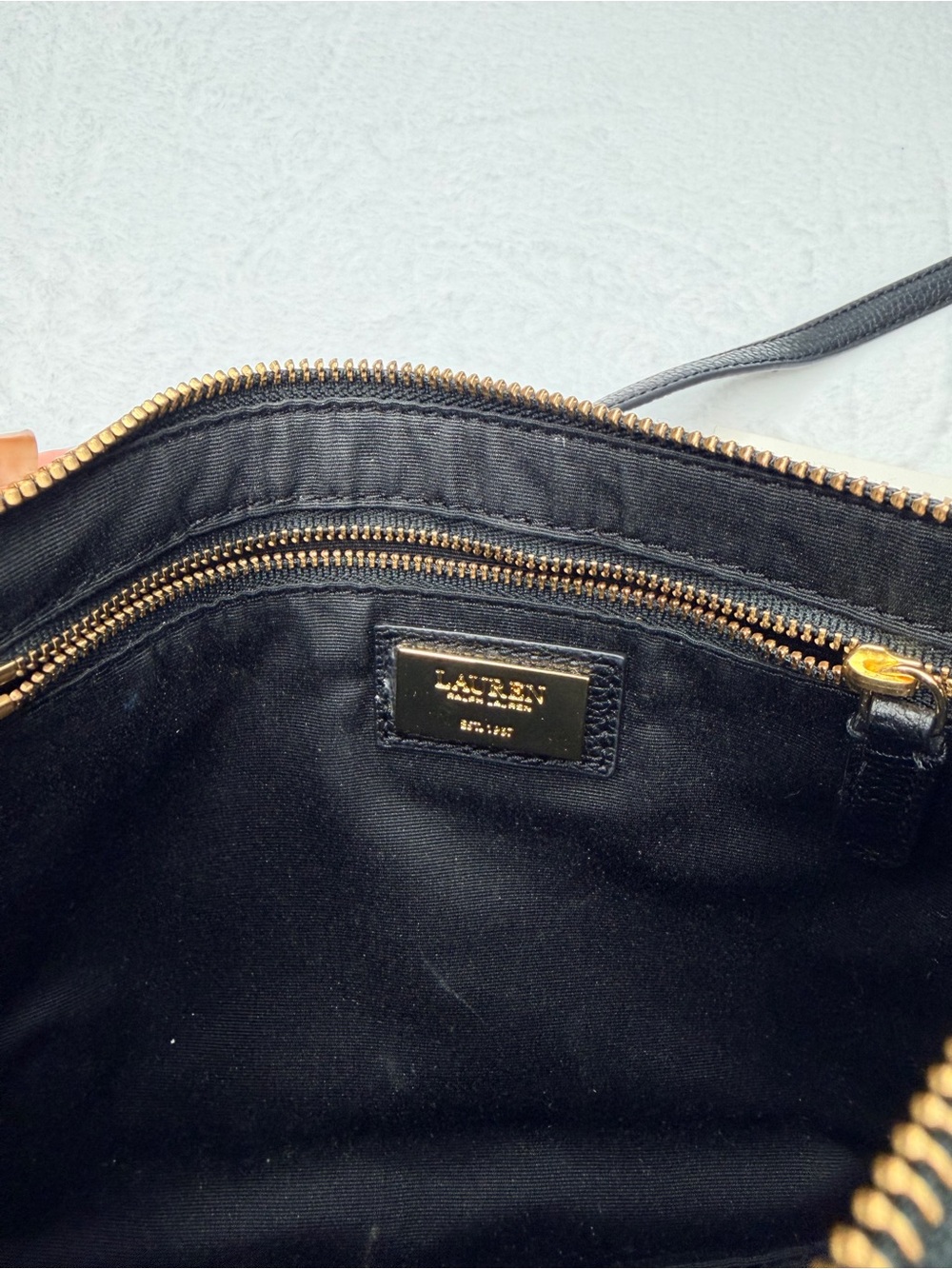 LAUREN Ralph Lauren Pebbled Leather Medium Jamey Crossbody Black One Size - Picture 4 of 6
